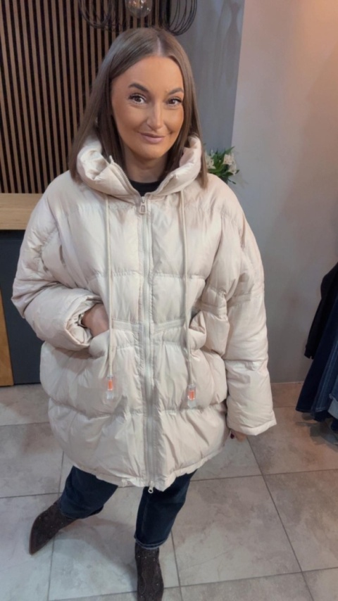 Kurtka „Street Oversize" - Śmietanka