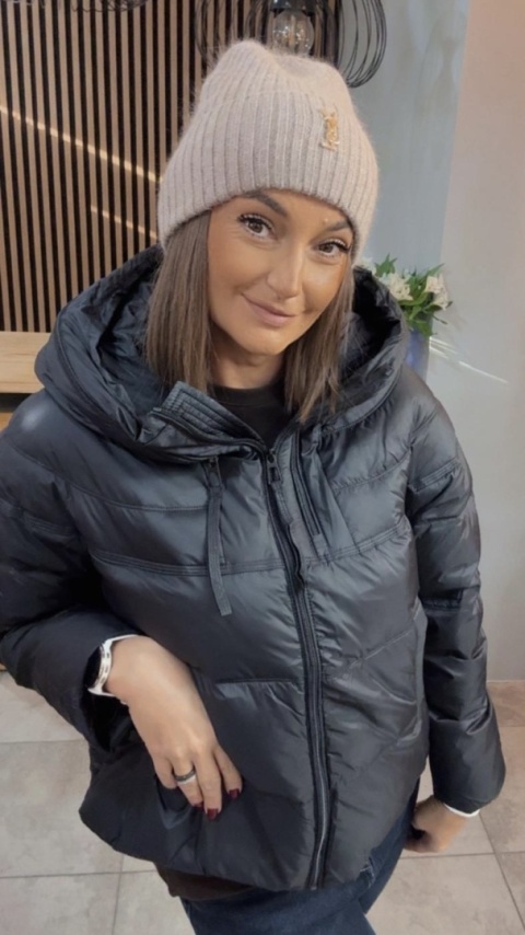 Kurtka puchowa Zippera Premium - Czarna