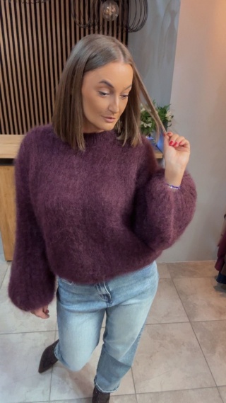 Sweter kid mohair CXL Collection - Burgund