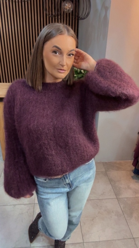 Sweter kid mohair CXL Collection - Burgund