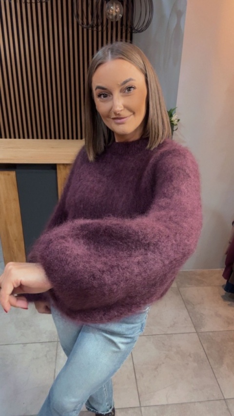 Sweter kid mohair CXL Collection - Burgund