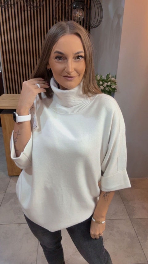 Golf Finery® – oversize z półrękawem - Śmietanka