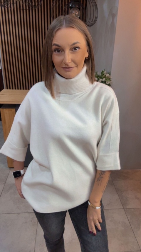 Golf Finery® – oversize z półrękawem - Śmietanka