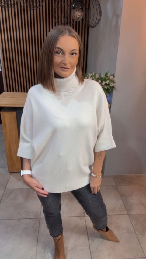 Golf Finery® – oversize z półrękawem - Śmietanka