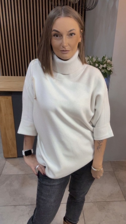 Golf Finery® – oversize z półrękawem - Śmietanka