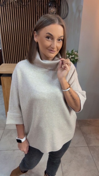 Golf Finery® - oversize z półrękawem - Beżowy