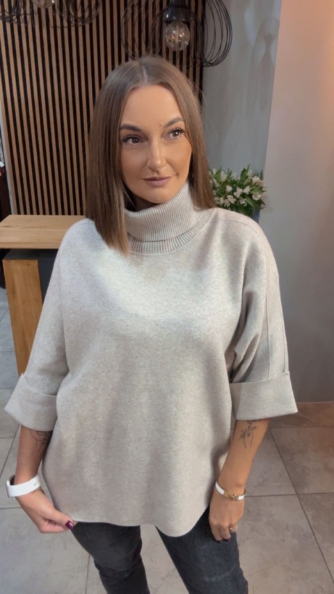 Golf Finery® - oversize z półrękawem - Beżowy