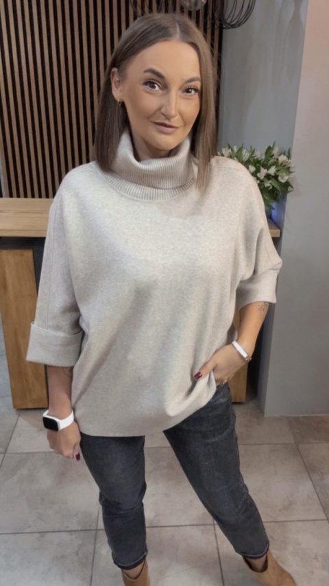 Golf Finery® - oversize z półrękawem - Beżowy