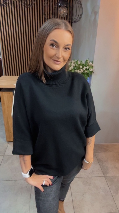 Golf Finery® - oversize z półrękawem - Czarny