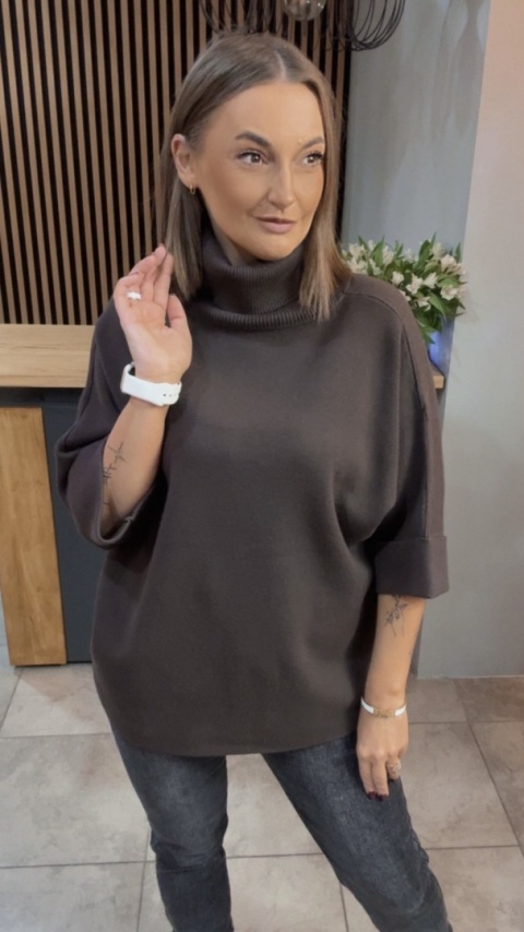 Golf Finery® – oversize z półrękawem - Brąz