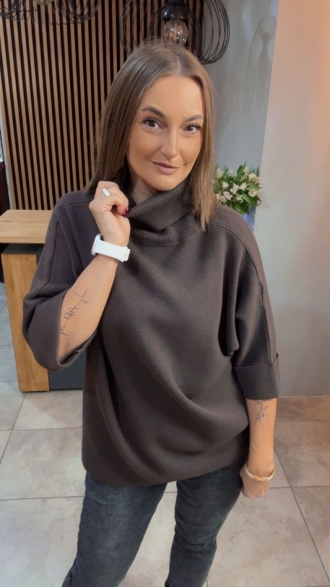 Golf Finery® – oversize z półrękawem - Brąz