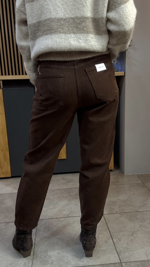 Jeansy Balloon AD'ORO - brązowe