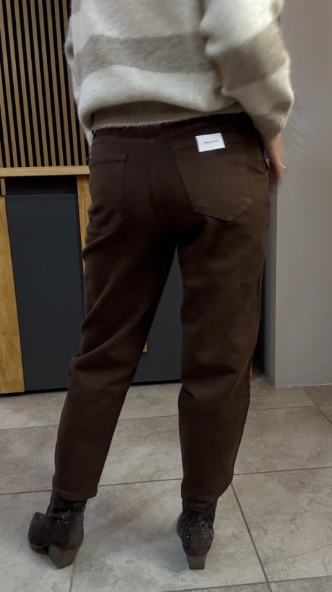 Jeansy Balloon AD'ORO - brązowe