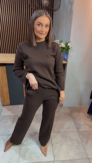 Komplet E-Woman Fashion - Czekolada