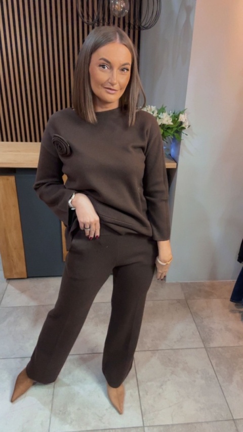 Komplet E-Woman Fashion - Czekolada