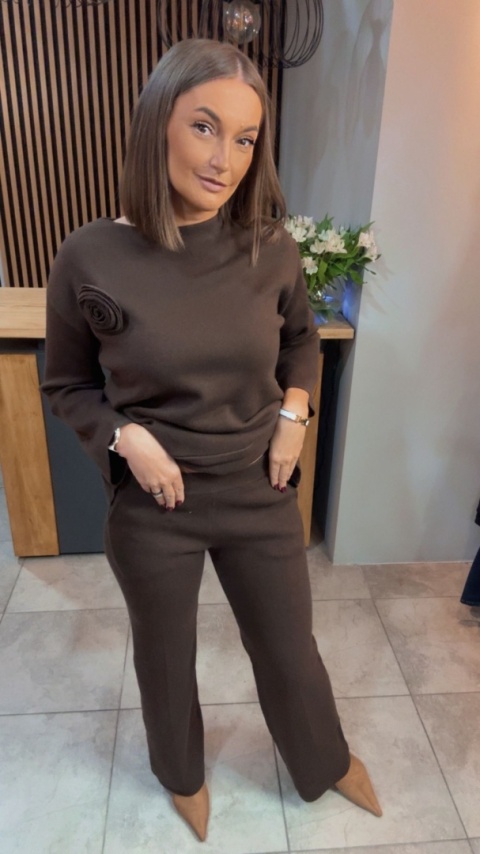 Komplet E-Woman Fashion - Czekolada