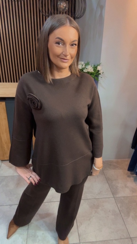 Komplet E-Woman Fashion - Czekolada