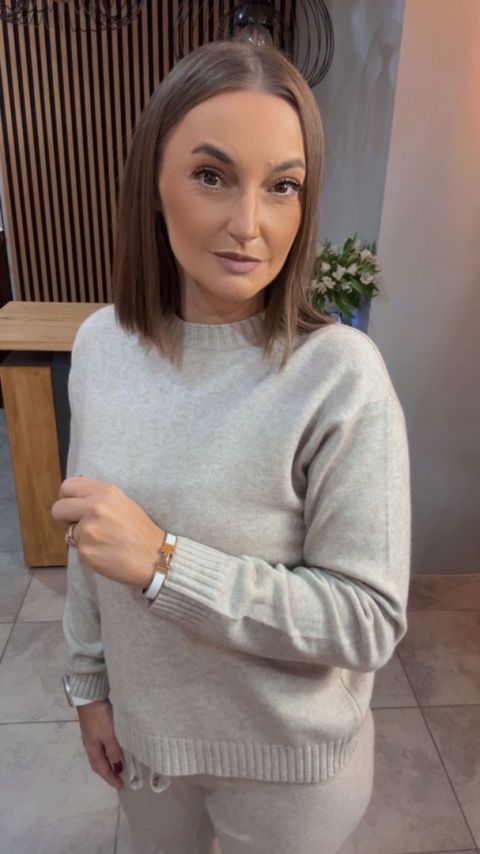 Komplet dzianinowy Melody - Beżowy