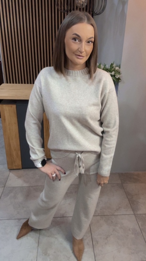 Komplet dzianinowy Melody - Beżowy