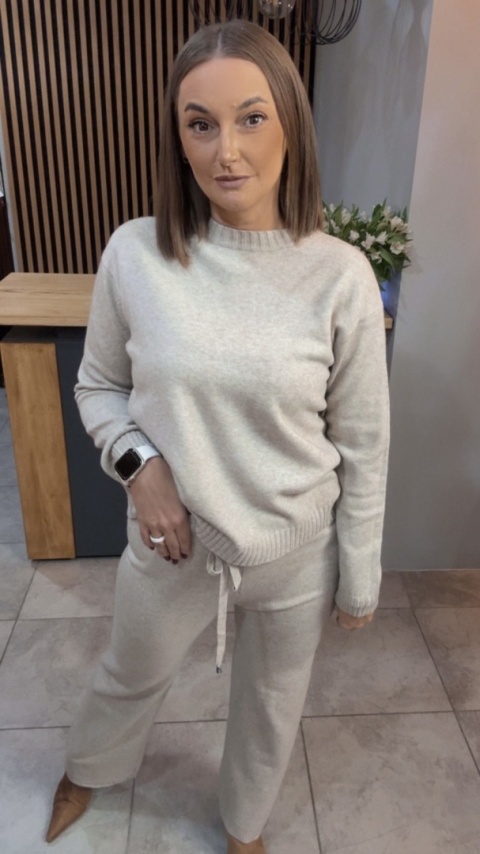 Komplet dzianinowy Melody - Beżowy