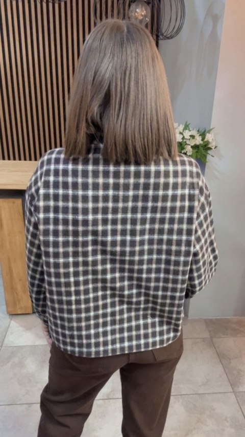 Koszula Gioya w kratę - Brąz