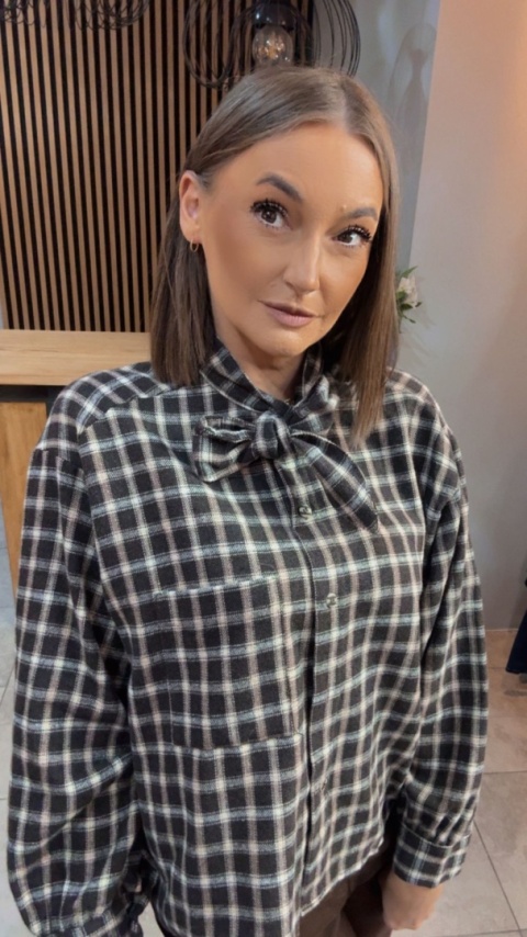 Koszula Gioya w kratę - Brąz