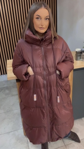 Płaszcz „Street Oversize" - Burgund