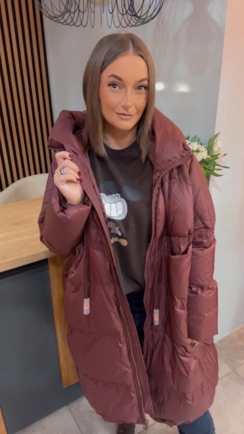 Płaszcz „Street Oversize" - Burgund