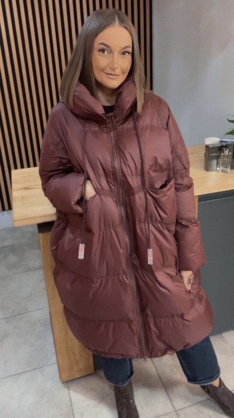 Płaszcz „Street Oversize" - Burgund