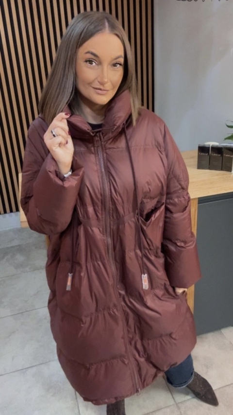 Płaszcz „Street Oversize" - Burgund