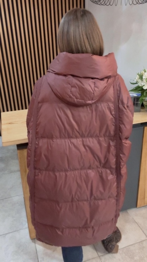 Płaszcz „Street Oversize" - Burgund