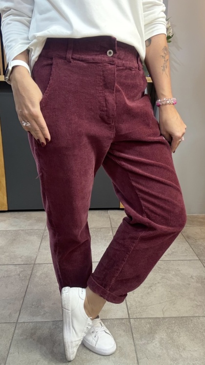 Spodnie sztruksowe Wiya - BORDO