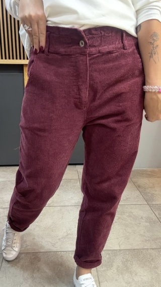 Spodnie sztruksowe Wiya - BORDO