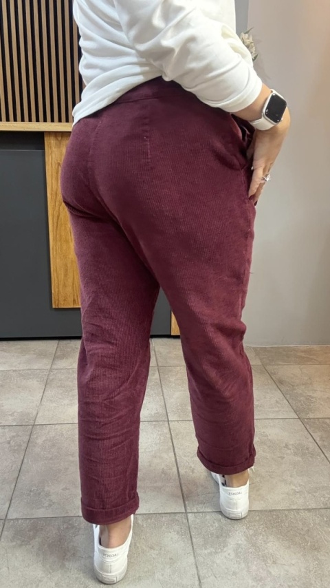 Spodnie sztruksowe Wiya - BORDO