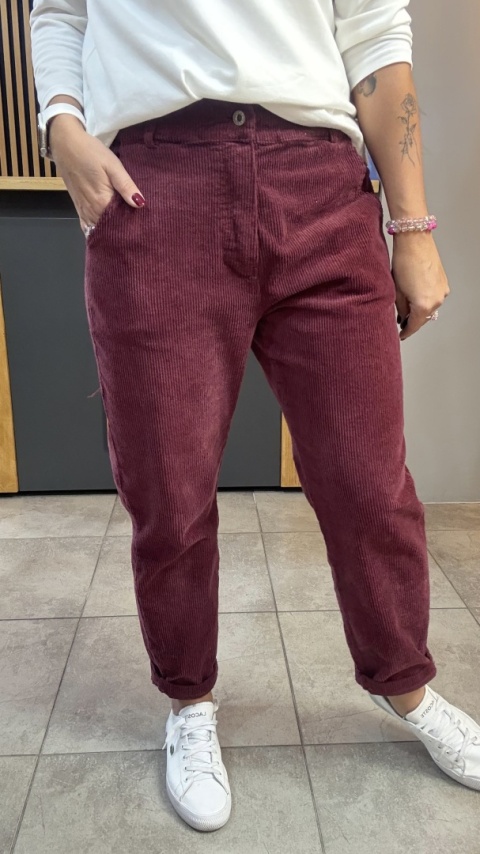 Spodnie sztruksowe Wiya - BORDO