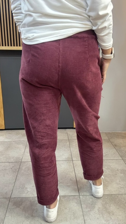 Spodnie sztruksowe Wiya - BORDO