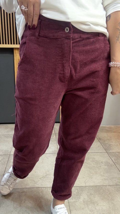 Spodnie sztruksowe Wiya - BORDO