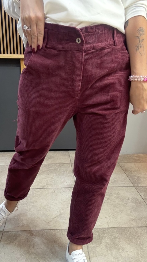 Spodnie sztruksowe Wiya - BORDO