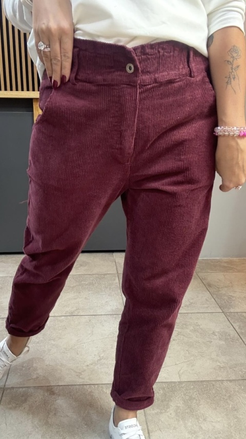 Spodnie sztruksowe Wiya - BORDO