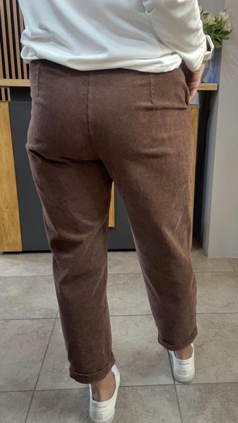 Spodnie sztruksowe Wiya - MOKA