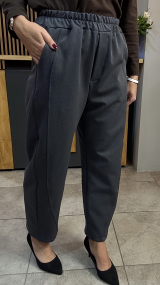 Spodnie z gumką w pasie - Grafit