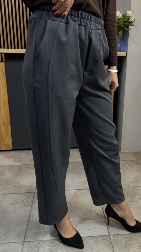 Spodnie z gumką w pasie - Grafit