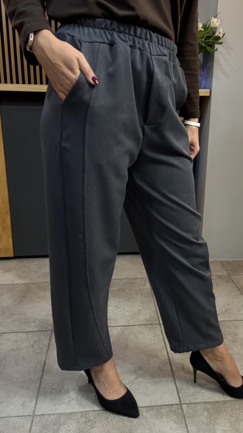 Spodnie z gumką w pasie - Grafit