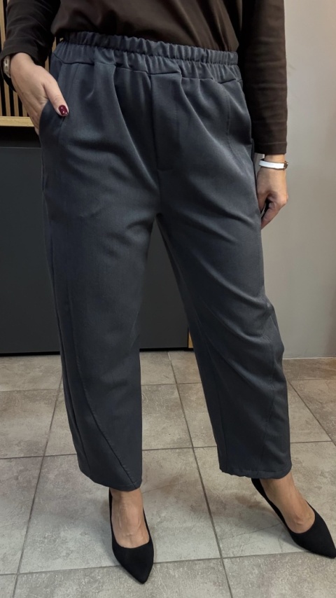 Spodnie z gumką w pasie - Grafit