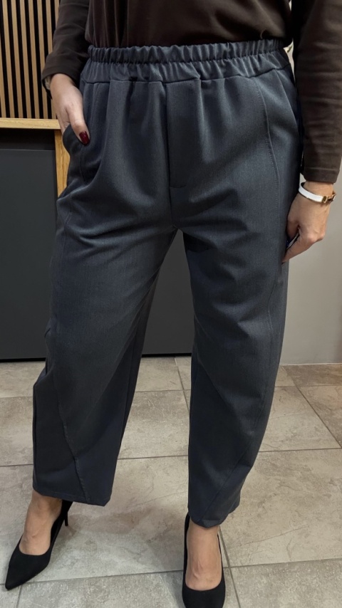 Spodnie z gumką w pasie - Grafit