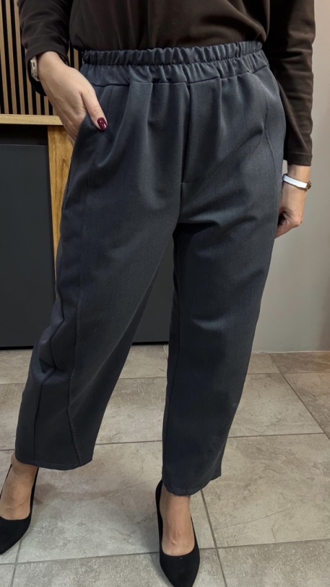 Spodnie z gumką w pasie - Grafit