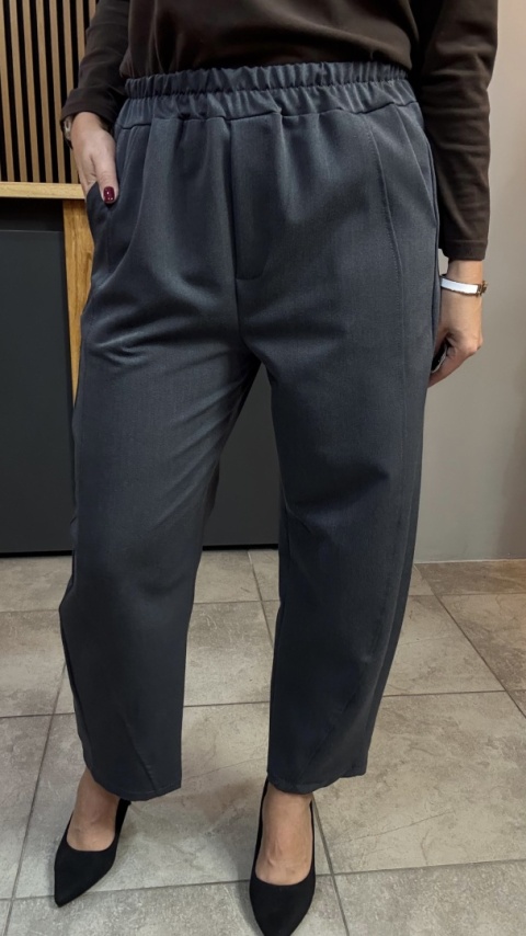 Spodnie z gumką w pasie - Grafit