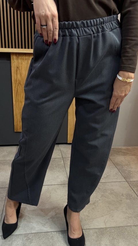 Spodnie z gumką w pasie - Grafit