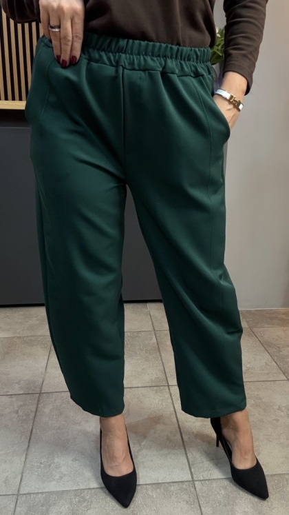 Spodnie z gumką w pasie - Zielone