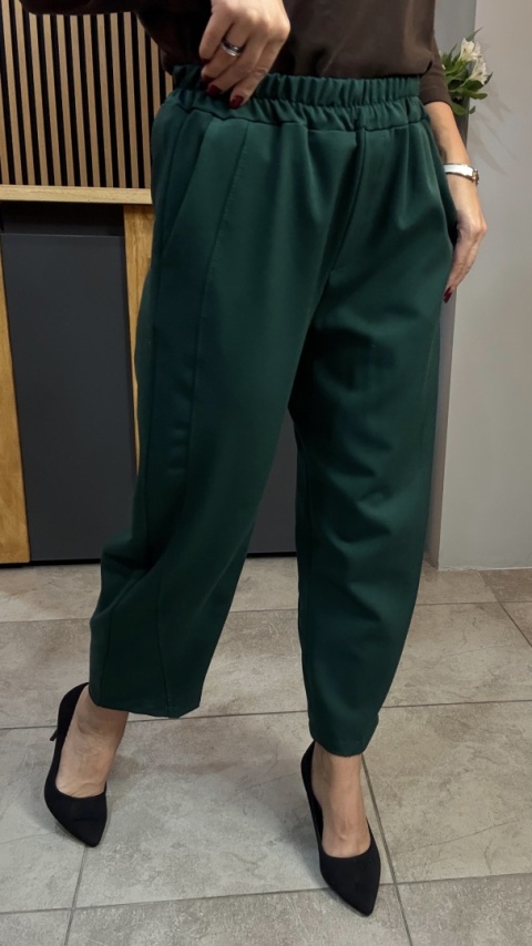 Spodnie z gumką w pasie - Zielone